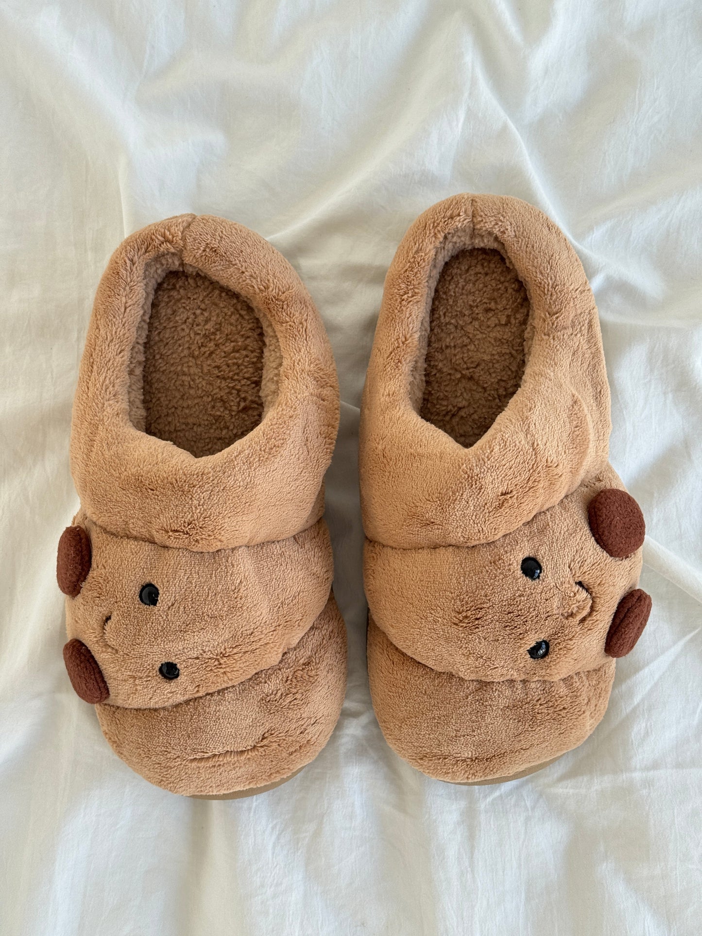 Croissant slippers memory foam sole