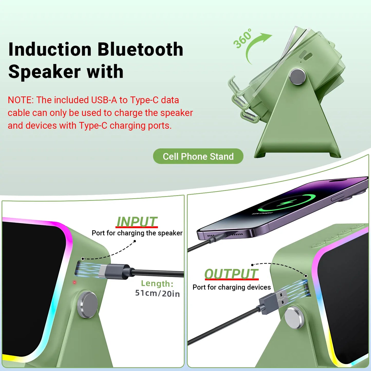 Halolume 5-in-1 Wireless Speaker Stand