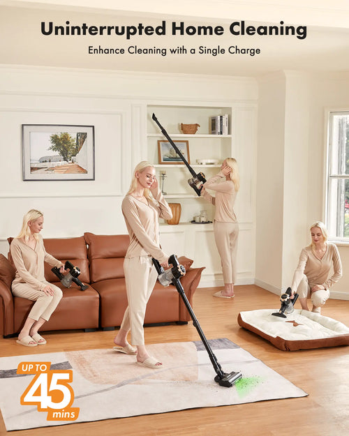 Volara Cordless Stick Vacuum with up to 45 minutes of runtime