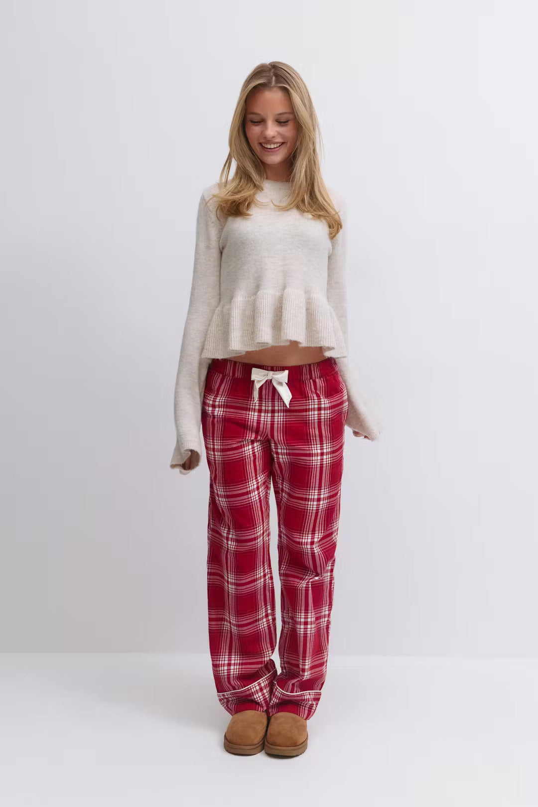 Ribbon Flannel Top