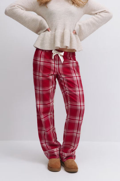 Ribbon Flannel Top