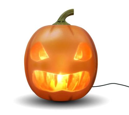 Lumenjack Animated Talking Pumpkin showing the spooky animated face