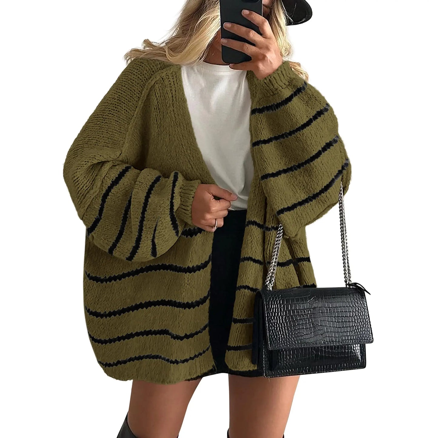 Striped Army Green