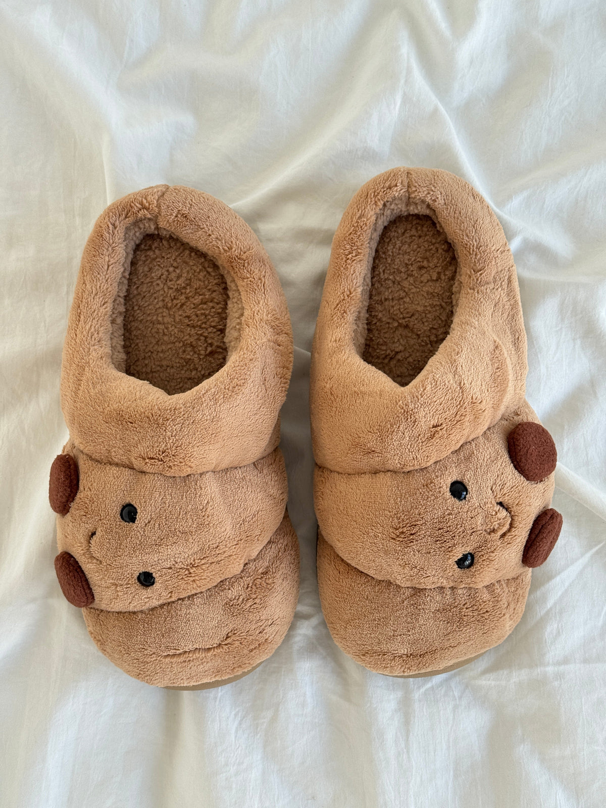 Croissant slippers memory foam sole