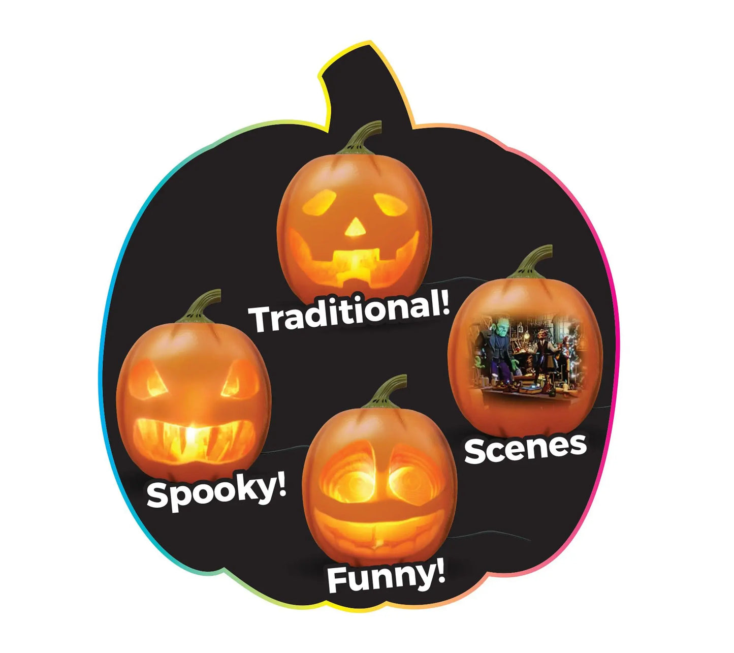 Lumenjack Animated Talking Pumpkin traditional, spooky, funny and scene modes