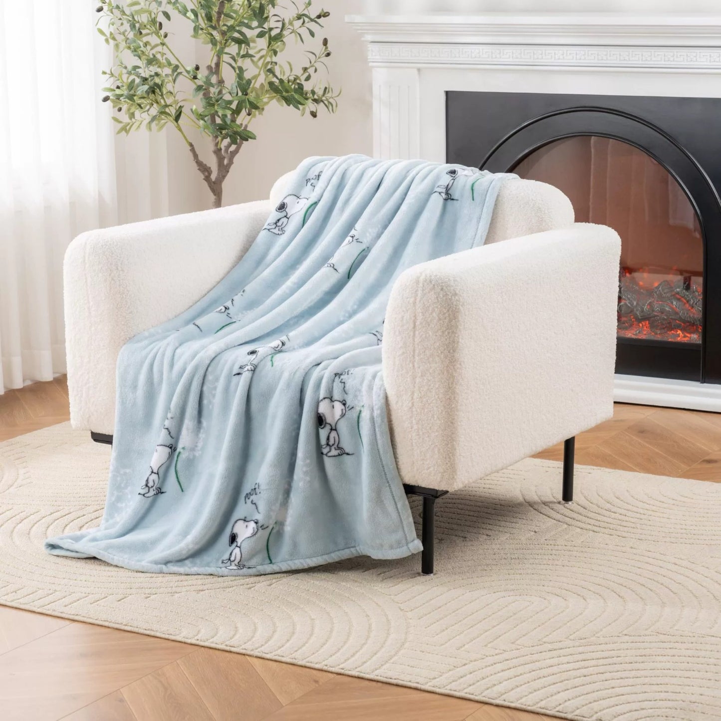 Peanuts Throw - Blue Dandelion
