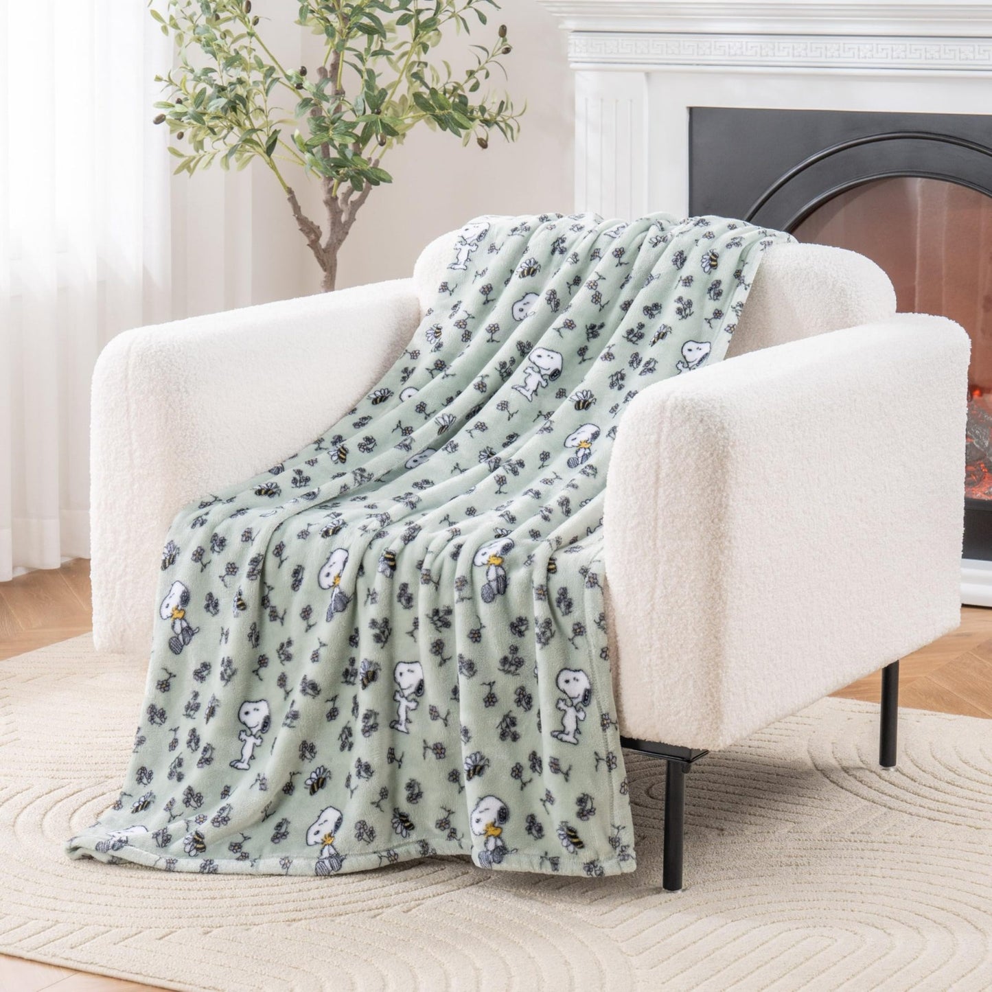 Peanuts Throw - Sage Bee Garden